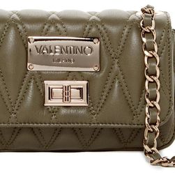 Valentino By Mario Valentino Noelle Leather Diamond Quilt Sauvage Crossbody ARMY GREEN