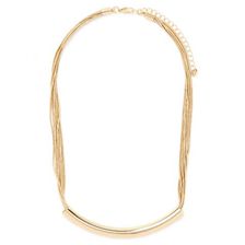 Bijuterii Femei Forever21 Curved Bar Collar Necklace Gold