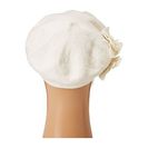 Accesorii Femei San Diego Hat Company SDH0515 Wool Beret with Self Flowers Ivory