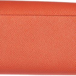 Dolce & Gabbana Leather Coin Case Holder Douphine Orange