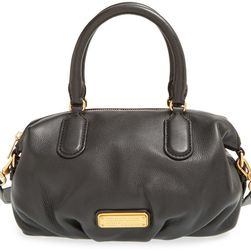 Marc by Marc Jacobs New Q Small Legend Pebbled Leather Satchel BLACK