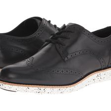 Cole Haan LunarGrand Wing Tip Black/Optic White Splatter