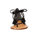 Incaltaminte Femei Soludos Gladiator Lace-Up Sandal Black Leather