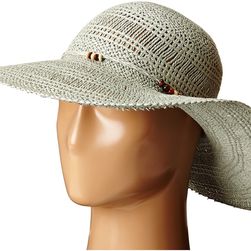 Ralph Lauren Paper Straw Open Weave Tassel Beach Hat True Sage