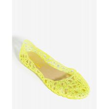 Incaltaminte Femei CheapChic All That Glitters Flat Neon Yellow