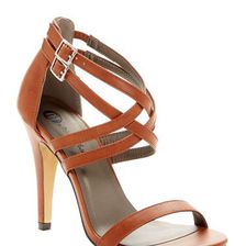 Incaltaminte Femei Michael Antonio Rixy Double Strap Heeled Sandal Cognac