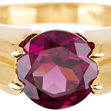 Savvy Cie 14K Yellow Gold Plated Sterling Silver Rhodolite Ring No Color