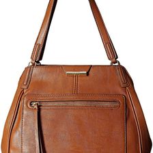 Nine West Just Zip It Large Shoulder Bag Cognac