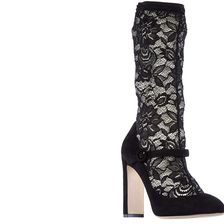 Dolce & Gabbana Pumps High Heel Pizzo Stretch Vally R Black