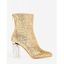 Incaltaminte Femei CheapChic Glam Rock Bootie Met Gold