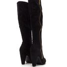 Incaltaminte Femei CheapChic Curve Appeal Faux Suede Zip-up Boots Black