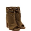 Incaltaminte Femei CheapChic Heel Me Slouchy Cut-out Booties Olive