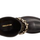 Incaltaminte Femei DSQUARED2 Flat Ankle Boot Vitello Nero Oro