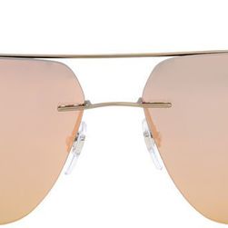 Prada Matte Grey Mirror Rose Gold Sunglasses 0PS 55PS-ROU2D2-63 N/A