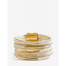 Bijuterii Femei CheapChic Piper Metal Pu Cuff Ivory