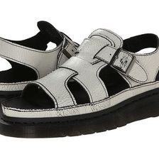 Incaltaminte Femei Dr Martens Asha Double Tongue Sandal WhiteBlackCristal Suede