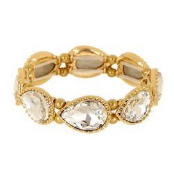 Bijuterii Femei Natasha Accessories Crystal Teardrop Bracelet GOLD