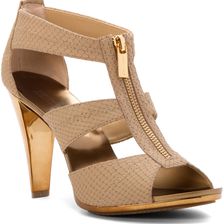 Michael Kors Berkley T Strap Nude Embossed Snake