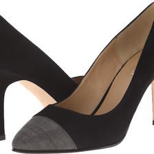 Vaneli Anabel Black Suede/Pewter Chain