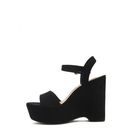 Incaltaminte Femei Forever21 Faux Suede Wedge Sandals Black