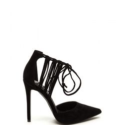 Incaltaminte Femei CheapChic Top Of The List Pointy Strappy Heels Black