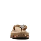 Incaltaminte Femei VOLATILE Harper Wedge Sandal BeigeMulticolor Snake