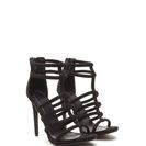 Incaltaminte Femei CheapChic Strap Star Faux Suede Stiletto Heels Black