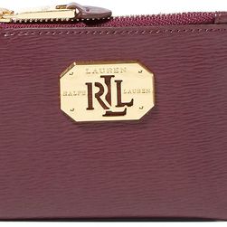 Ralph Lauren Newbury Leather Coin Pouch Claret