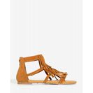 Incaltaminte Femei CheapChic Dino-71s On The Fringe Sandal Cognac