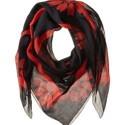 Alexander McQueen Flower Border Scarf Black/Red