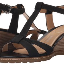 Rockport Garden Court T-Strap Black Goat Tumble Nubuck