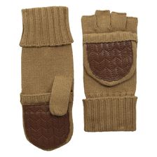 Ralph Lauren Quilted Nappa Glove Mitt Camel
