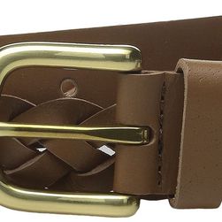 Fossil Mystery Braid Belt Camel