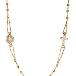 Bijuterii Femei Savvy Cie Italian Crystal Rosary Necklace WHITLE