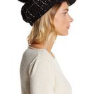 Accesorii Femei Collection Xiix Faux Fur Pompom Cabby Cap BLACK AND GOLD