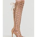 Incaltaminte Femei CheapChic Playing With Fire Caged Gladiator Heels Dksand