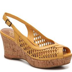 Incaltaminte Femei Crown Vintage Presley Wedge Sandal Mustard Yellow