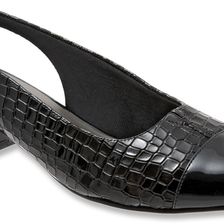 Trotters Dea Black Patent Croco/Patent