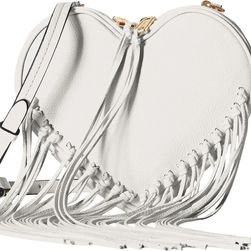 Rebecca Minkoff Heart Fringe Crossbody White