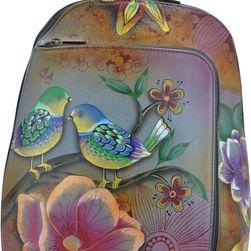 Anuschka Handbags Sling Over Travel Backpack Blissful Birds