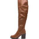 Incaltaminte Femei CheapChic Notch Above Chunky Faux Leather Boots Chestnut