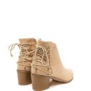 Incaltaminte Femei CheapChic Ring Leader Lace-up Chunky Booties Nude