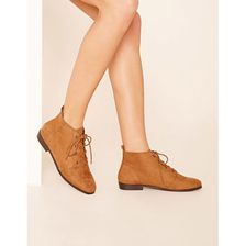 Incaltaminte Femei Forever21 Faux Suede Ankle Booties Tan