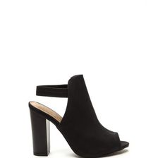 Incaltaminte Femei CheapChic Top To Bottom Chunky Peep-toe Mule Heels Black