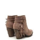 Incaltaminte Femei CheapChic Fringe Benefit Faux Suede Booties Taupe