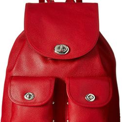 COACH Turnlock Tie Rucksack SV/True Red