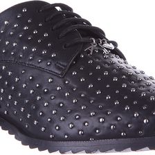 Armani Jeans Leather Derby Micro Studs Black