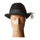 Accesorii Femei San Diego Hat Company WFH7972 Fedora with Gold Chain Band and Underturned Brim Black