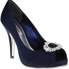 Nina Elvira New Navy Luster Satin