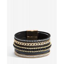 Bijuterii Femei CheapChic Love Bead Cuff Bracelet Black